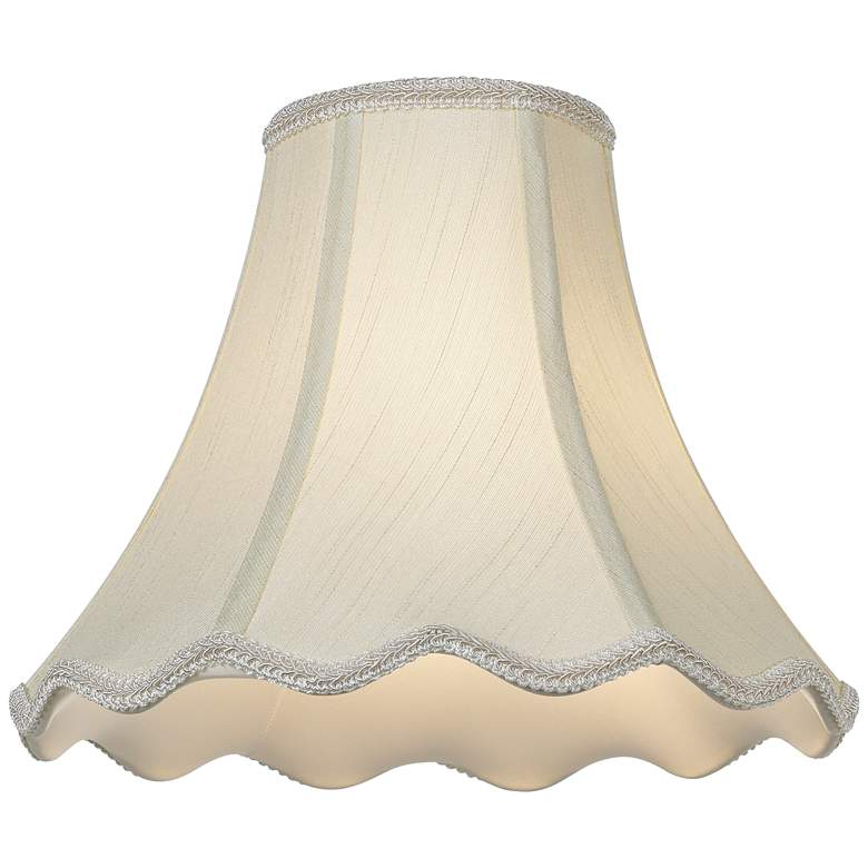 Image 3 Springcrest Creme Scallop Bell Lamp Shade 5x12x10 (Spider) more views