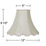 5_Springcrest Creme Scallop Bell Lamp Shade 5x12x10 (Spider) more views