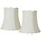 Springcrest Creme Scallop Set of 2 Bell Lamp Shades 12x18x18 (Spider)