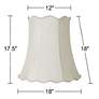 6_Springcrest Creme Scallop Set of 2 Bell Lamp Shades 12x18x18 (Spider) more views