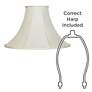 5_Springcrest Creme Set of 2 Bell Lamp Shades 7x20x13.75 (Spider) more views