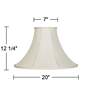 6_Springcrest Creme Set of 2 Bell Lamp Shades 7x20x13.75 (Spider) more views
