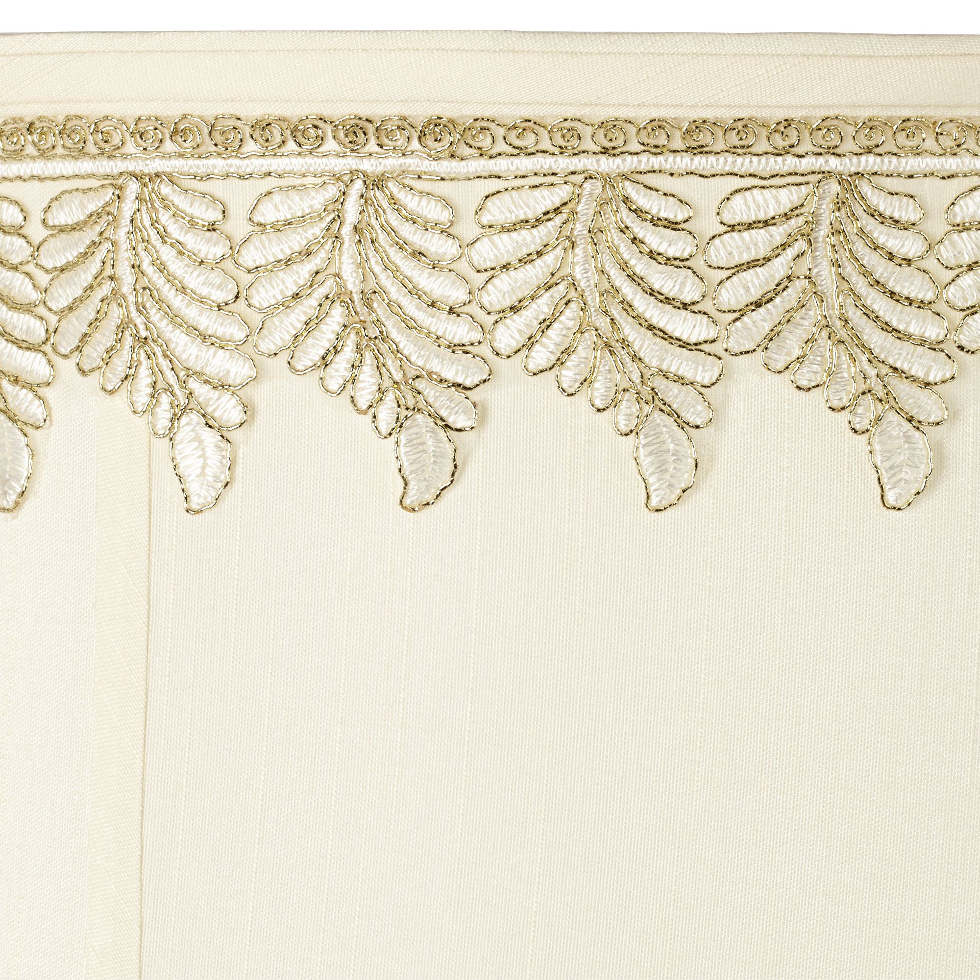 Image 2 Springcrest Creme Shade with Embroidered Leaf Trim 7x16x12 (Spider) more views