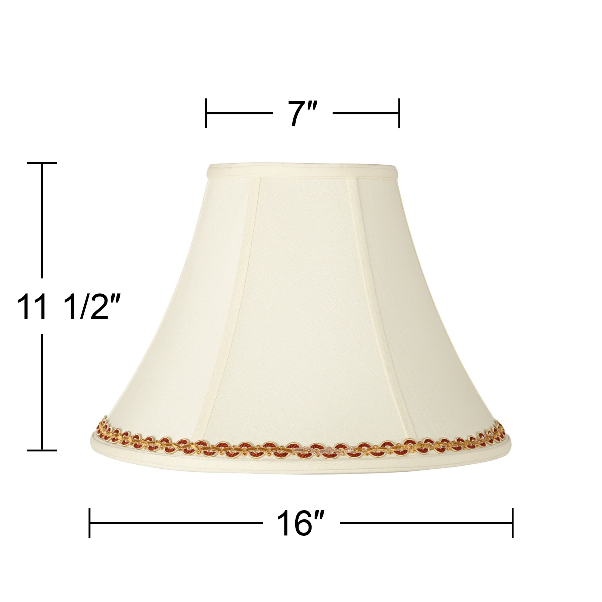 Image 3 Springcrest Creme Shade with Gold and Rust Trim 7x16x12 (Spider) more views