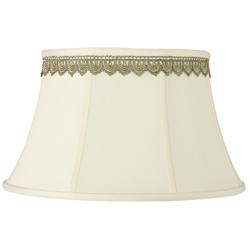 Springcrest Creme Shade with Gold Lace Trim 13x19x11 (Spider)