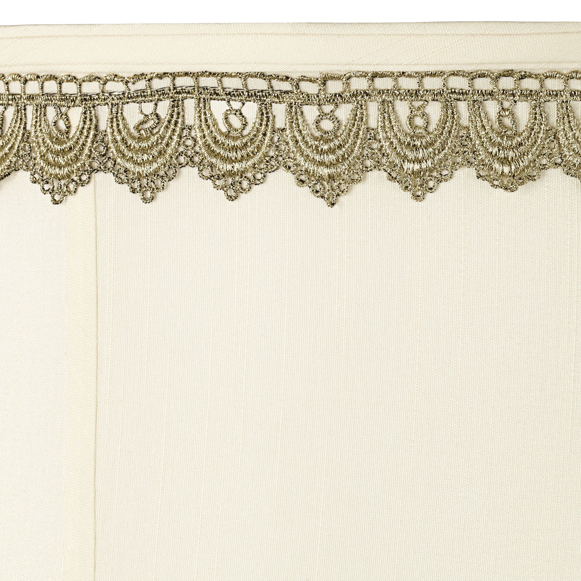 Image 2 Springcrest Creme Shade with Gold Lace Trim 7x16x12 (Spider) more views