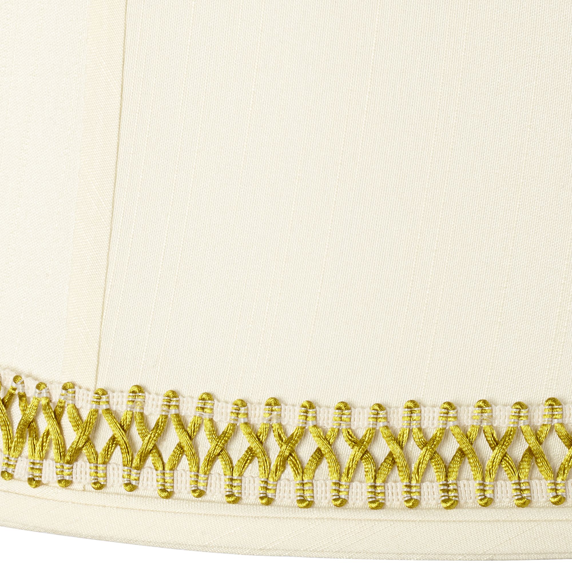 Image 2 Springcrest Creme Shade with Gold Satin Weave Trim 7x16x12 (Spider) more views