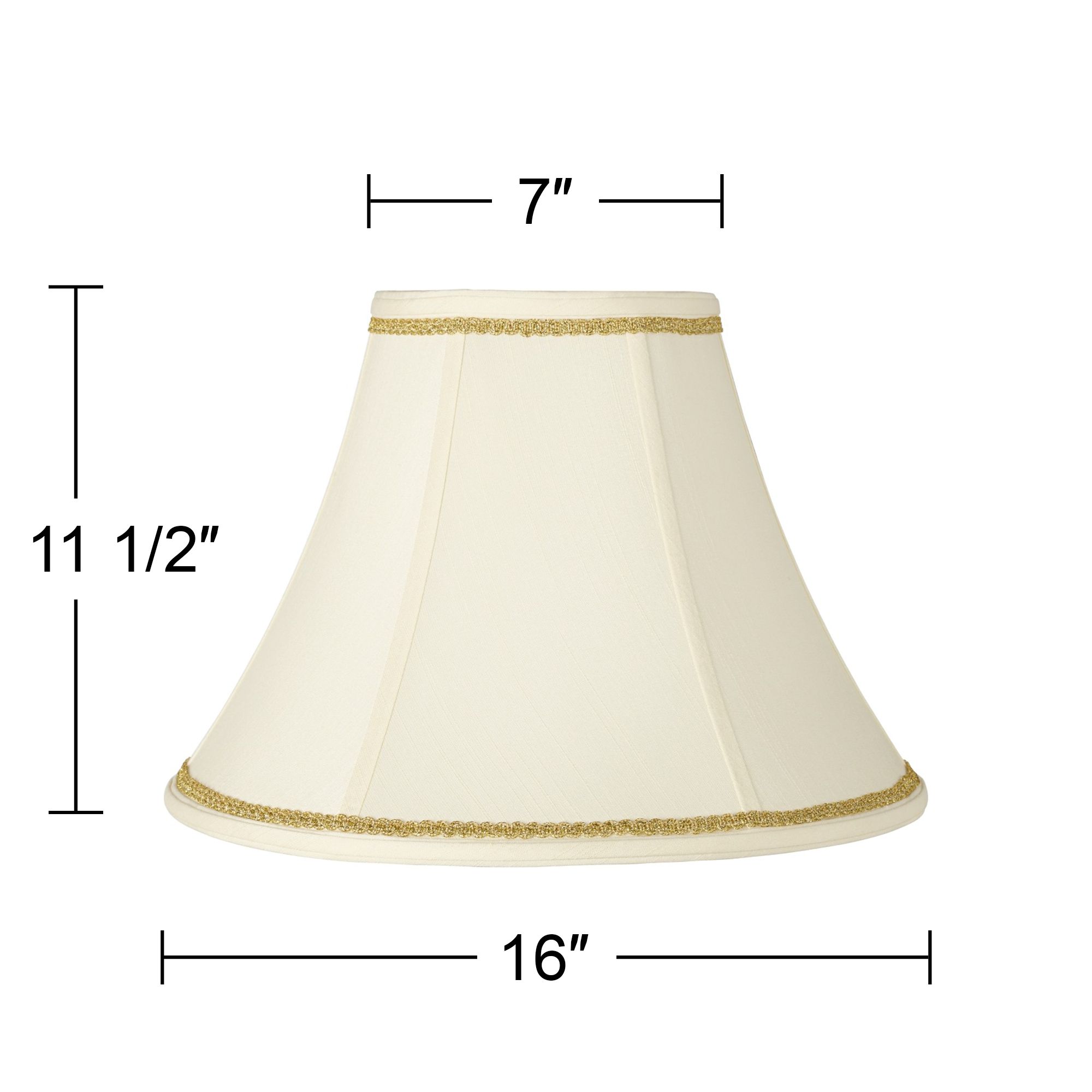 Image 3 Springcrest Creme Shade with Gold Scroll Trim 7x16x12 (Spider) more views