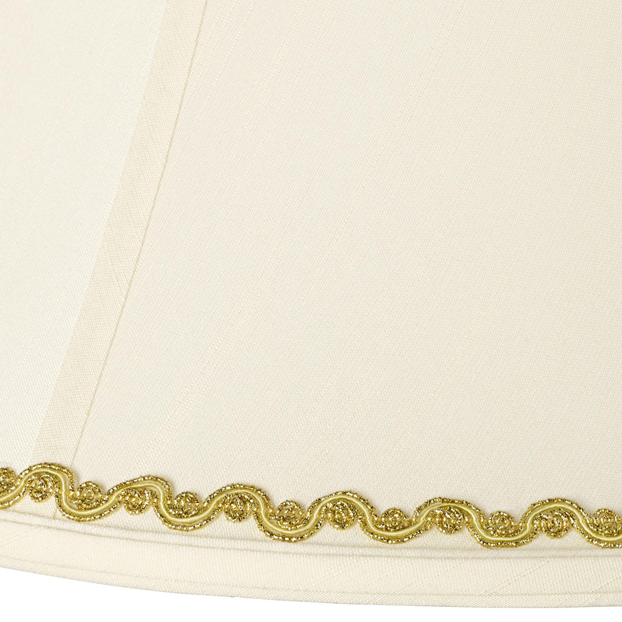 Image 2 Springcrest Creme Shade with Metallic Gold Wave Trim 7x16x12 (Spider) more views