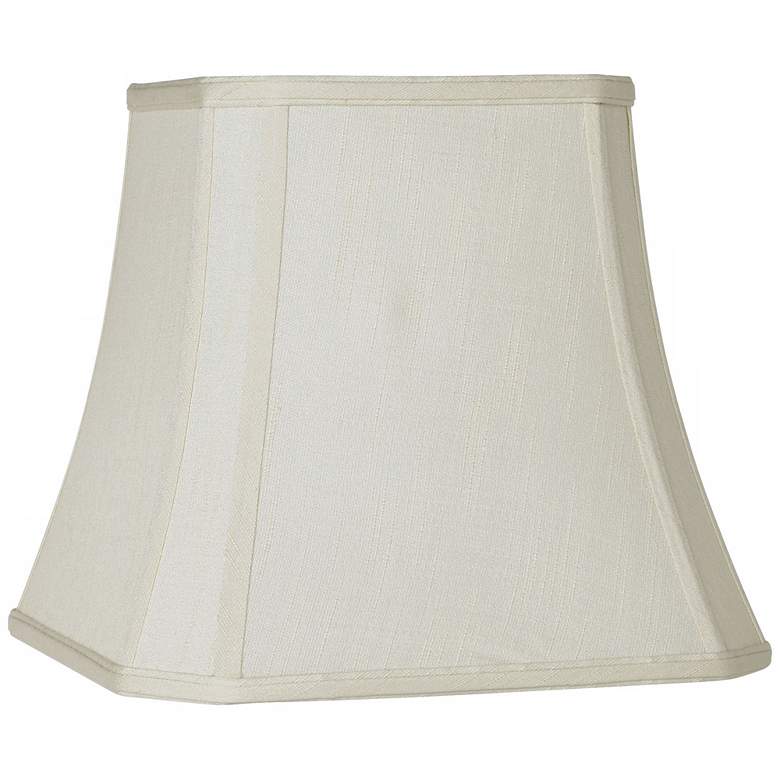 Image 1 Springcrest Creme Square Cut Corner Lamp Shade 8x12x11 (Spider)