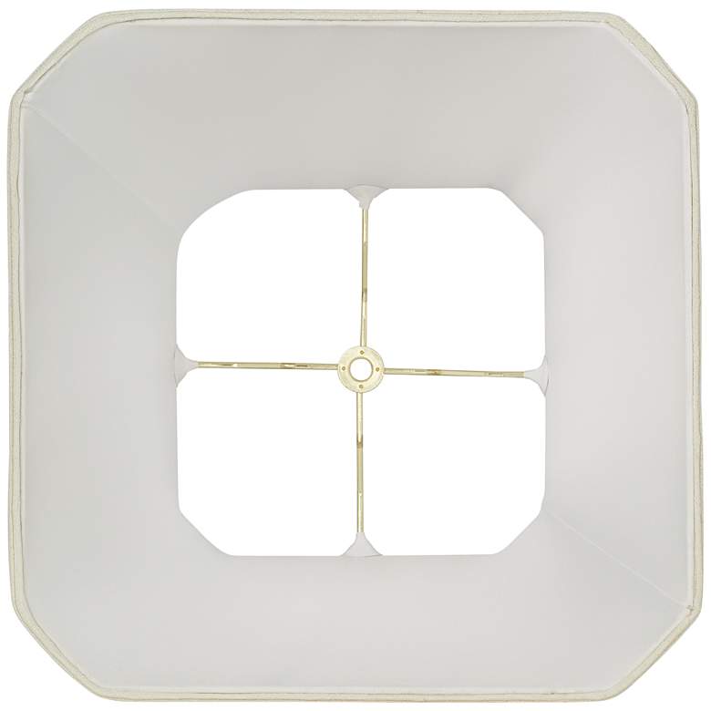 Image 4 Springcrest Creme Square Cut Corner Lamp Shade 8x12x11 (Spider) more views