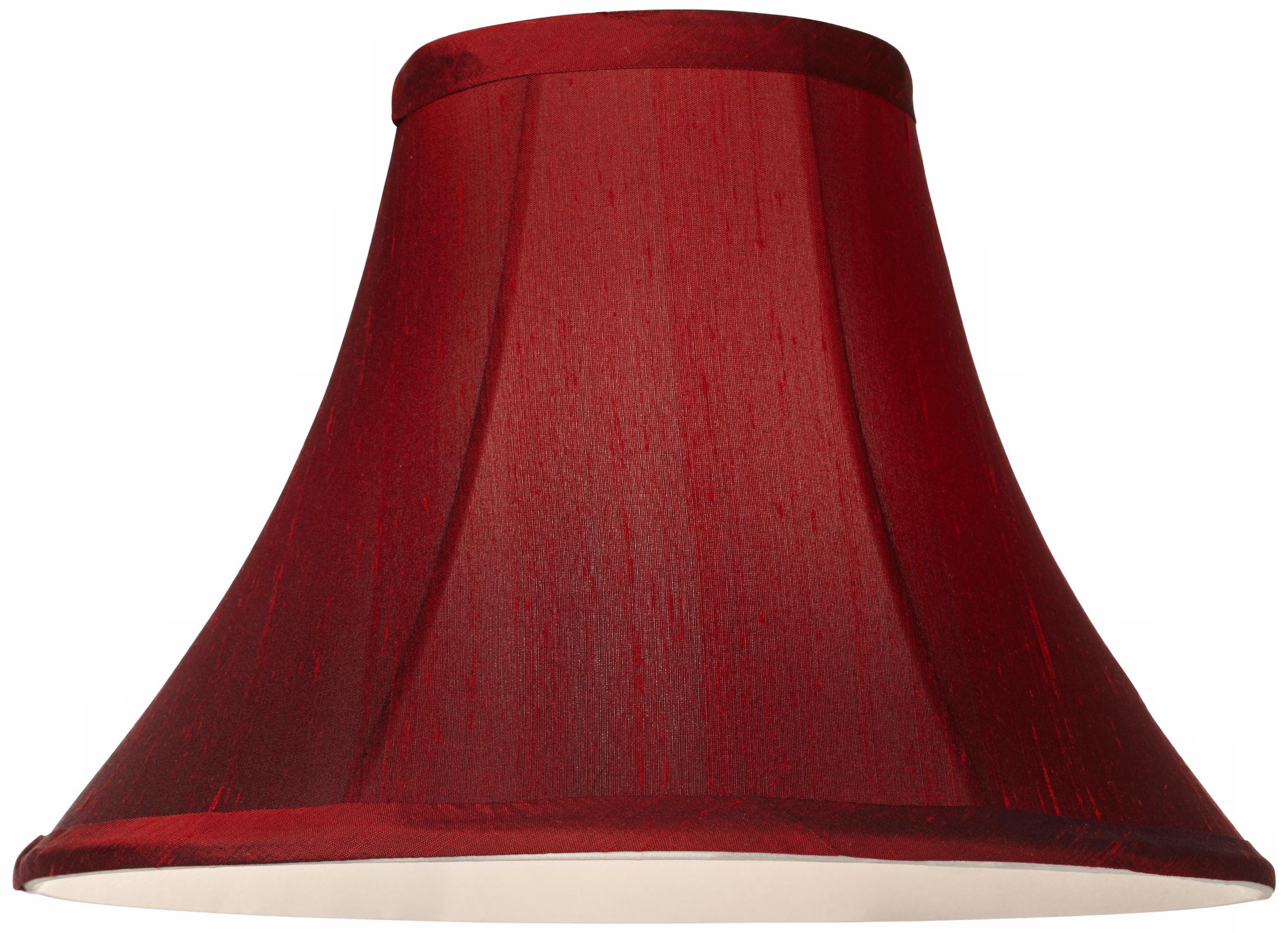 Image 2 Springcrest Cropper Deep Red Faux Silk Bell Lamp Shade 5x12x8.5 (Spider) more views