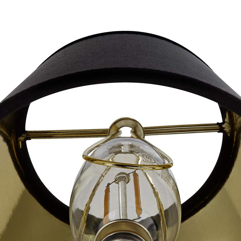Image 3 Springcrest Danni Black with Gold Liner Mini Paper Shade 3x5x4 (Clip-On) more views