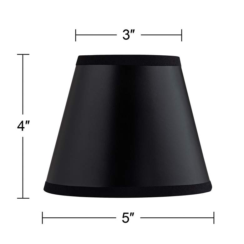 Image 7 Springcrest Danni Black with Gold Liner Mini Paper Shade 3x5x4 (Clip-On) more views