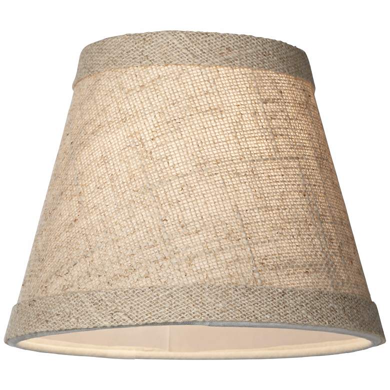 Image 2 Springcrest Danni Fine Burlap Empire Clip Shade 3x5x4 (Clip-On) more views