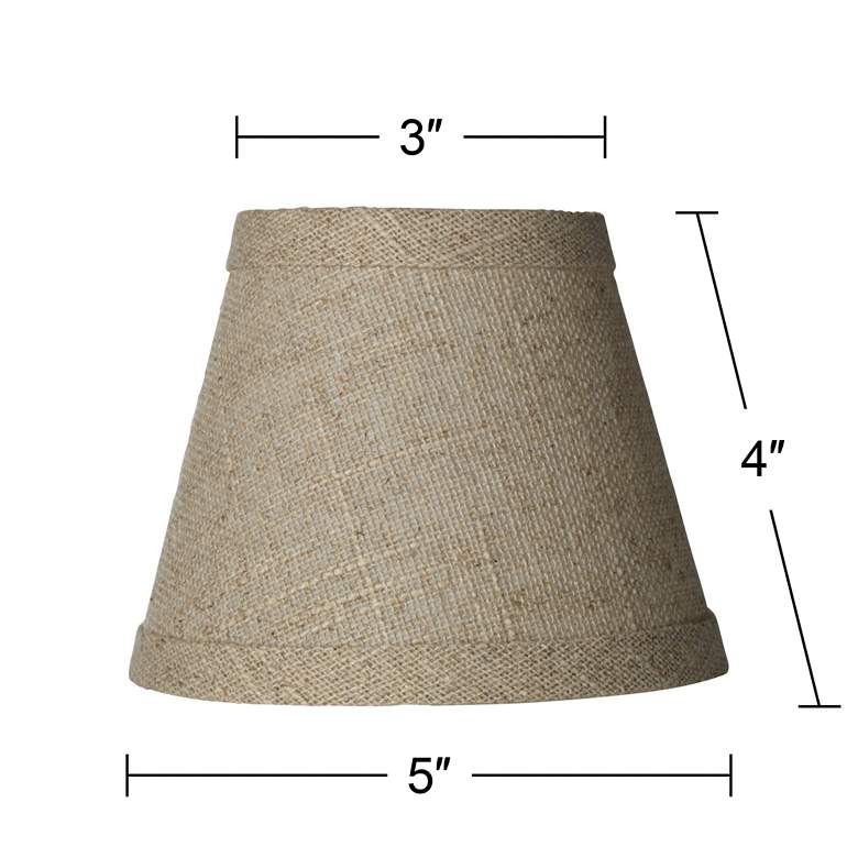 Image 5 Springcrest Danni Fine Burlap Empire Clip Shade 3x5x4 (Clip-On) more views