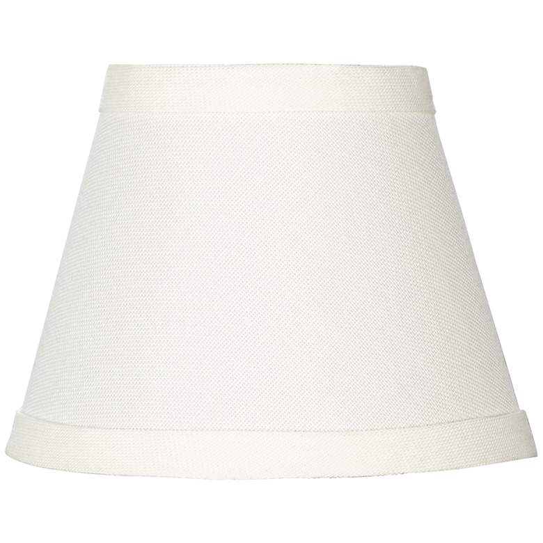 Image 1 Springcrest Danni Off-White Fabric Chandelier Clip Shade 3x5x4 (Clip-On)