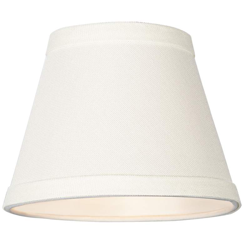 Image 2 Springcrest Danni Off-White Fabric Chandelier Clip Shade 3x5x4 (Clip-On) more views