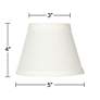 5_Springcrest Danni Off-White Fabric Chandelier Clip Shade 3x5x4 (Clip-On) more views