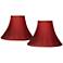 Springcrest Deep Red Fabric Set of 2 Bell Lamp Shades 5x12x8.5 (Spider)