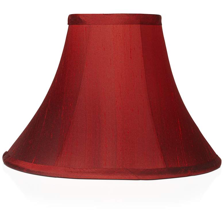 Image 3 Springcrest Deep Red Fabric Set of 2 Bell Lamp Shades 5x12x8.5 (Spider) more views