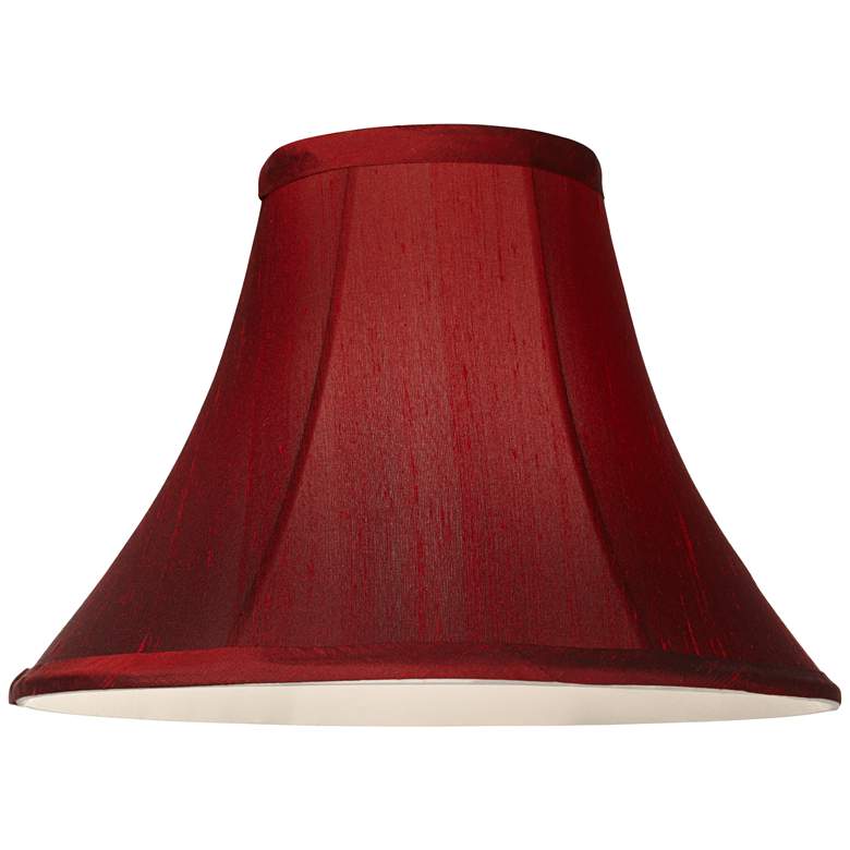 Image 4 Springcrest Deep Red Fabric Set of 2 Bell Lamp Shades 5x12x8.5 (Spider) more views