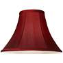 4_Springcrest Deep Red Fabric Set of 2 Bell Lamp Shades 5x12x8.5 (Spider) more views