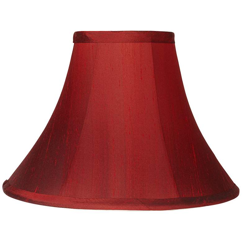 Image 1 Springcrest Deep Red Faux Silk Bell Lamp Shade 5x12x8.5 (Spider)