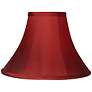1_Springcrest Deep Red Faux Silk Bell Lamp Shade 5x12x8.5 (Spider)