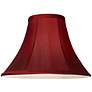 2_Springcrest Deep Red Faux Silk Bell Lamp Shade 5x12x8.5 (Spider) more views