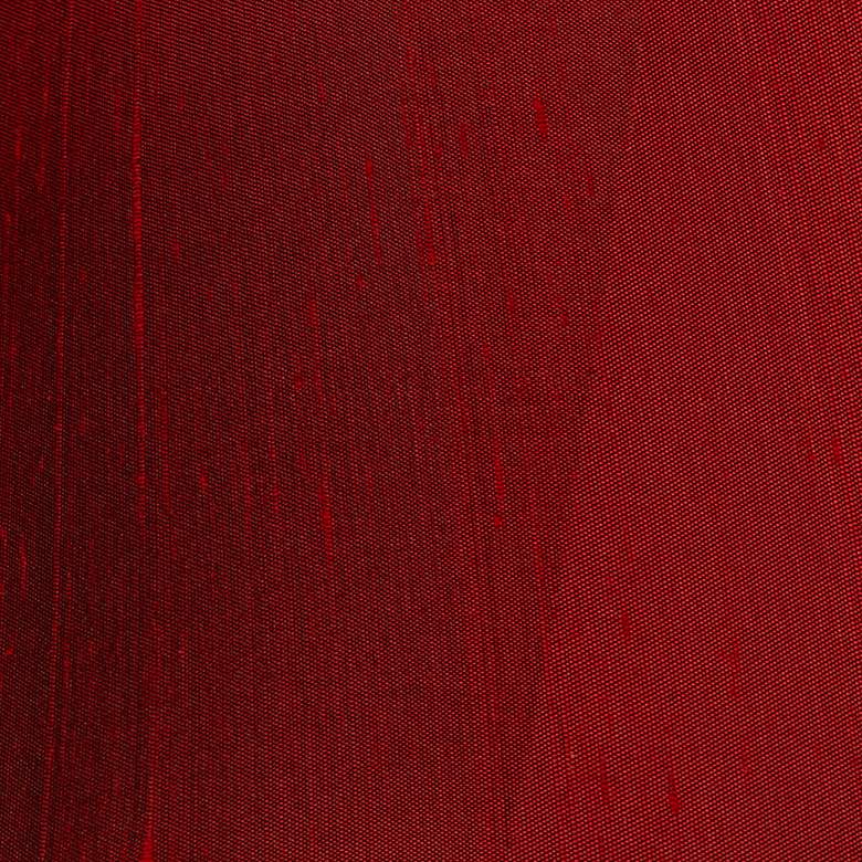 Image 4 Springcrest Deep Red Faux Silk Bell Lamp Shade 5x12x8.5 (Spider) more views
