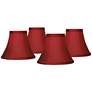 1_Springcrest Deep Red Small Bell Clip Lamp Shades 3x6x5 (Clip-On) Set of 4
