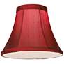 4_Springcrest Deep Red Small Bell Clip Lamp Shades 3x6x5 (Clip-On) Set of 4 more views