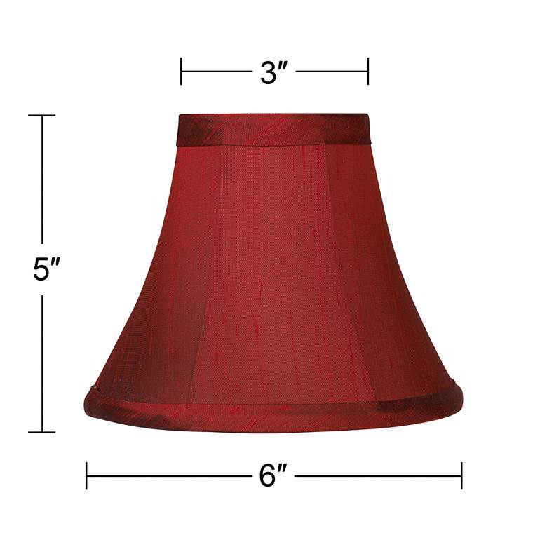 Image 6 Springcrest Deep Red Small Bell Clip Lamp Shades 3x6x5 (Clip-On) Set of 4 more views