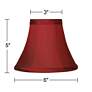 6_Springcrest Deep Red Small Bell Clip Lamp Shades 3x6x5 (Clip-On) Set of 4 more views