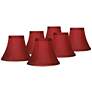 1_Springcrest Deep Red Small Bell Clip Lamp Shades 3x6x5 (Clip-On) Set of 6