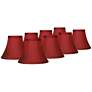 1_Springcrest Deep Red Small Bell Clip Lamp Shades 3x6x5 (Clip-On) Set of 8