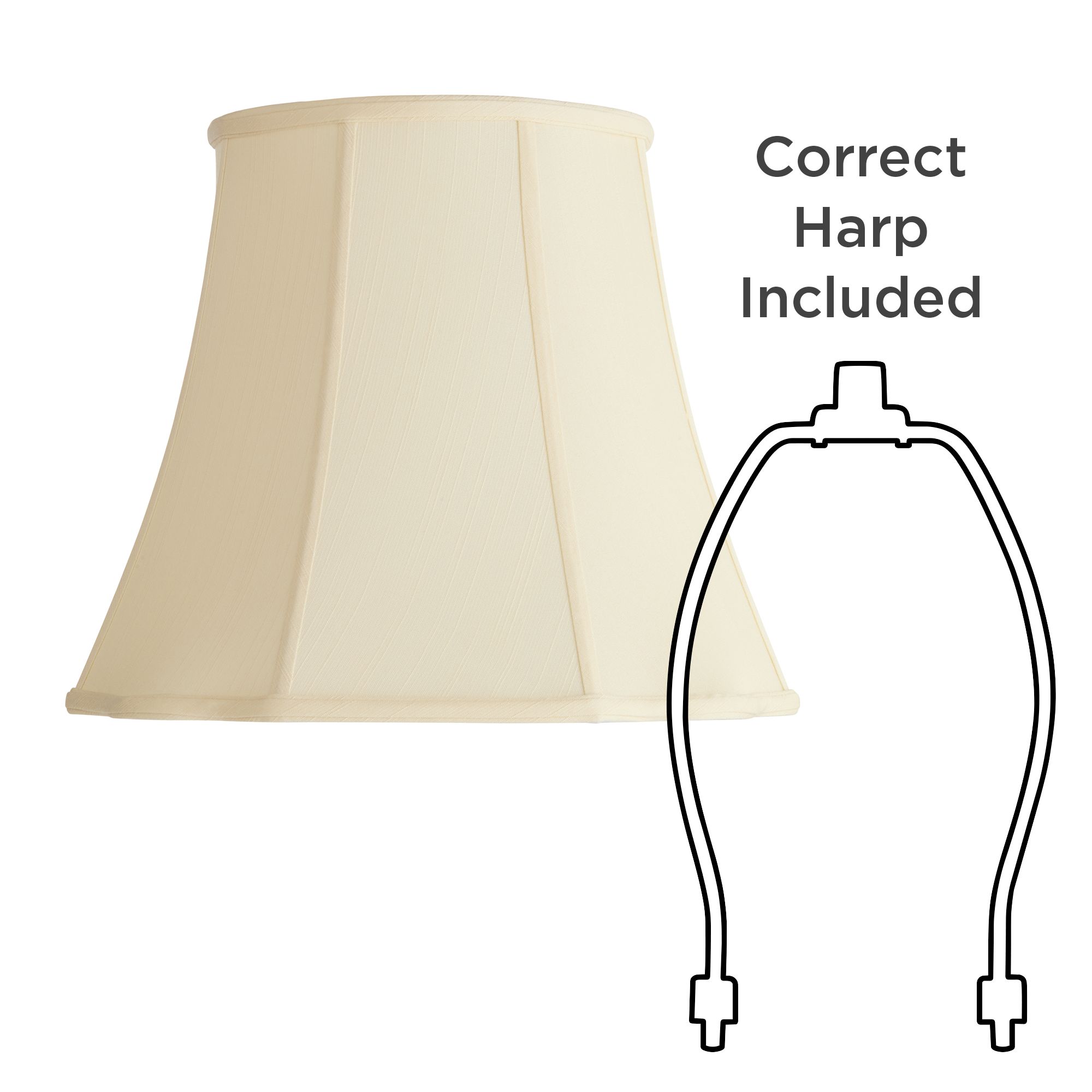 Springcrest Delphine Classic Creme Bell Cut Corner Shade 10x16x14 (Spider)