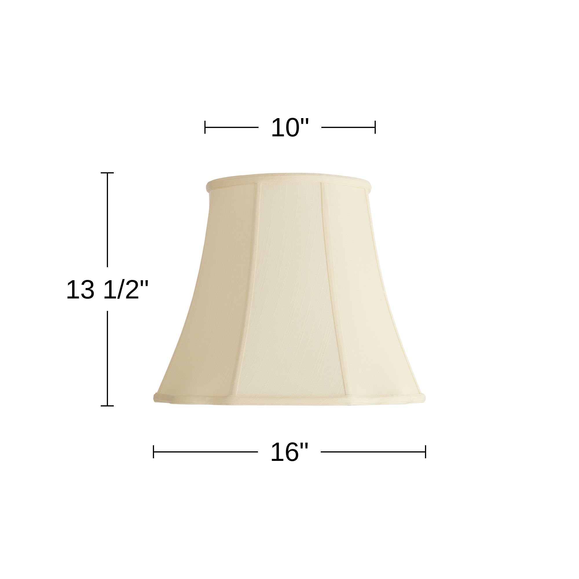 Springcrest Delphine Classic Creme Bell Cut Corner Shade 10x16x14 (Spider)