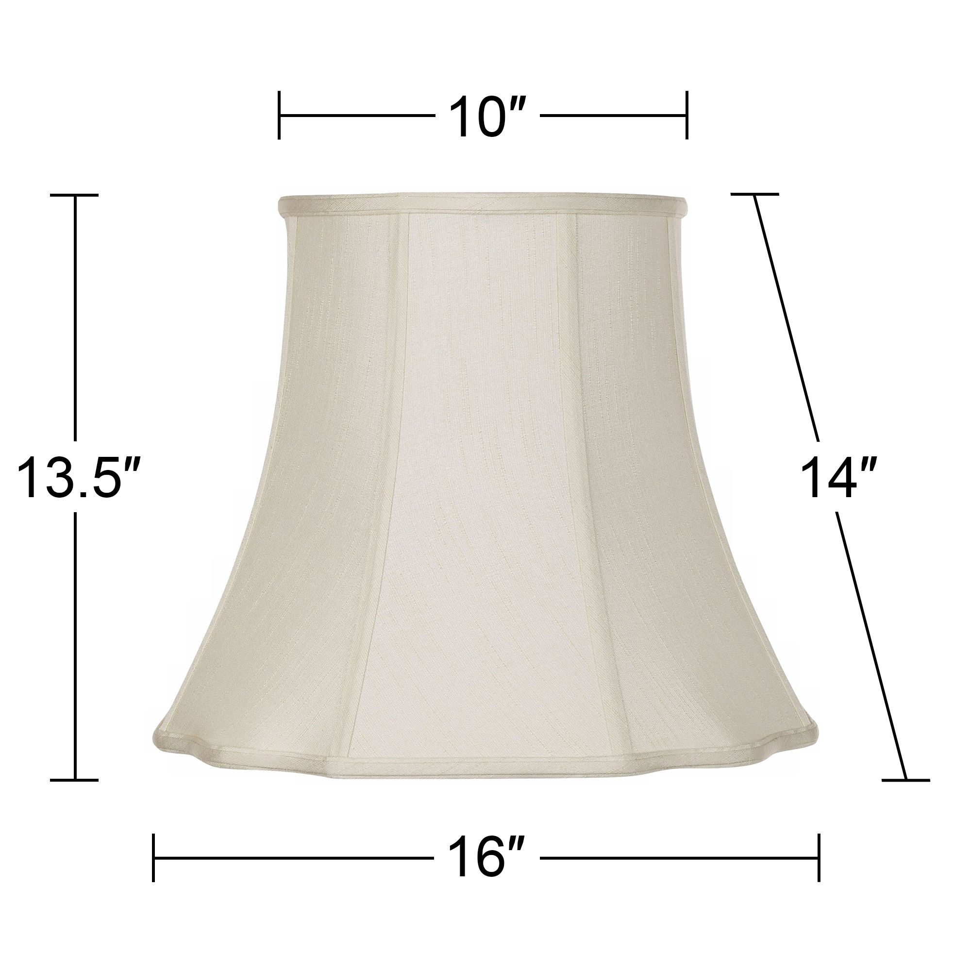 Image 5 Springcrest Delphine Classic Creme Bell Cut Corner Shade 10x16x14 (Spider) more views