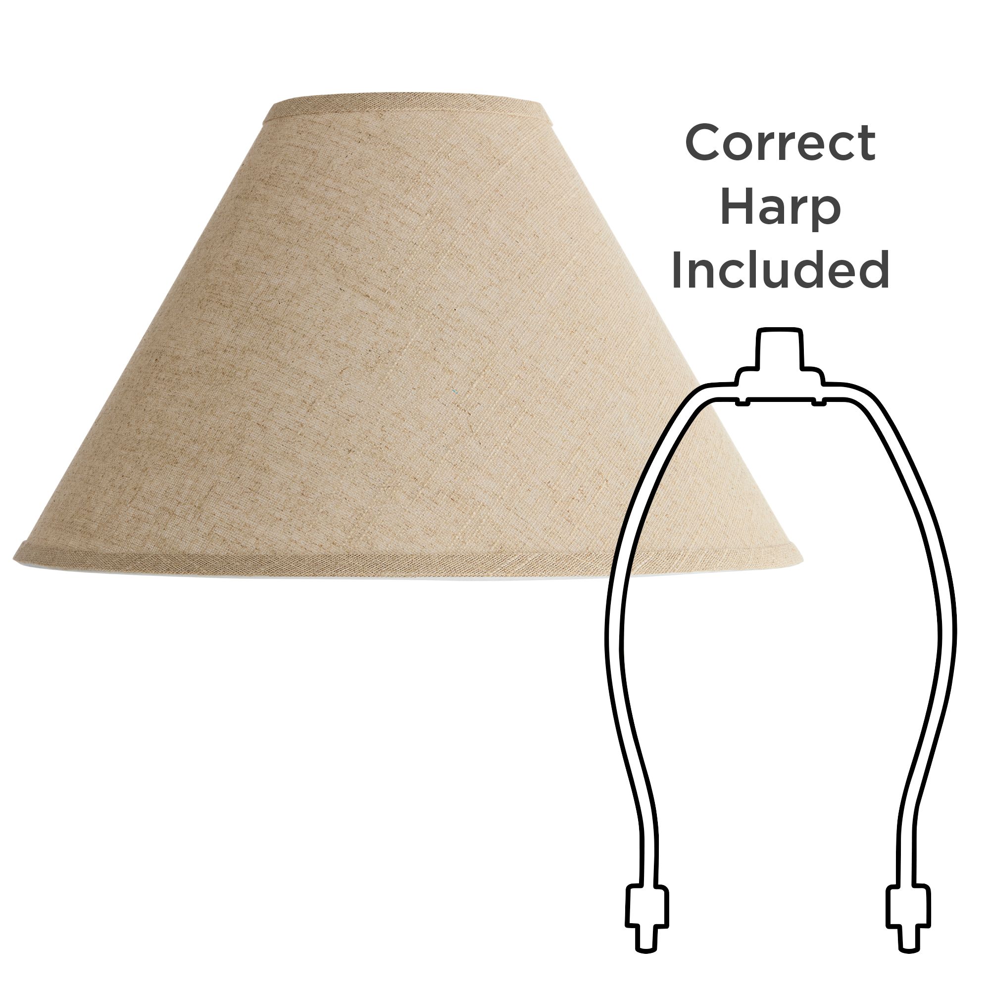 Springcrest Denni Fine Burlap Empire Shade 6x17x11.5 (Spider)