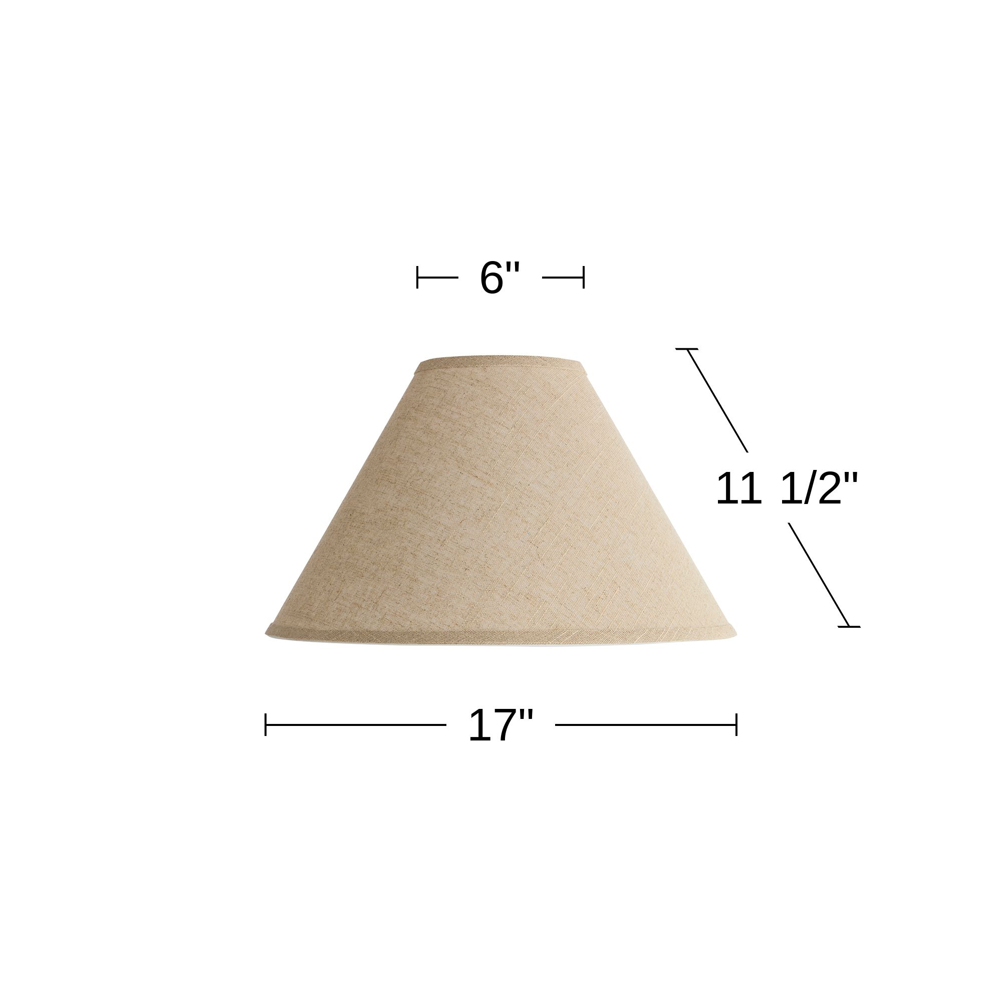 Springcrest Denni Fine Burlap Empire Shade 6x17x11.5 (Spider)
