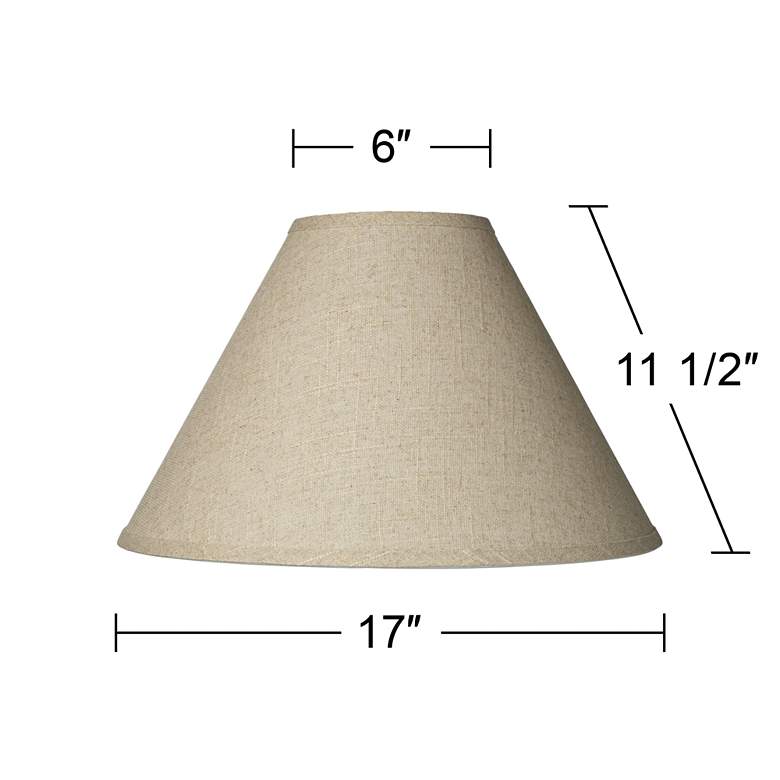 Image 5 Springcrest Denni Fine Burlap Empire Shade 6x17x11.5 (Spider) more views