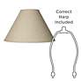 6_Springcrest Denni Fine Burlap Empire Shade 6x17x11.5 (Spider) more views