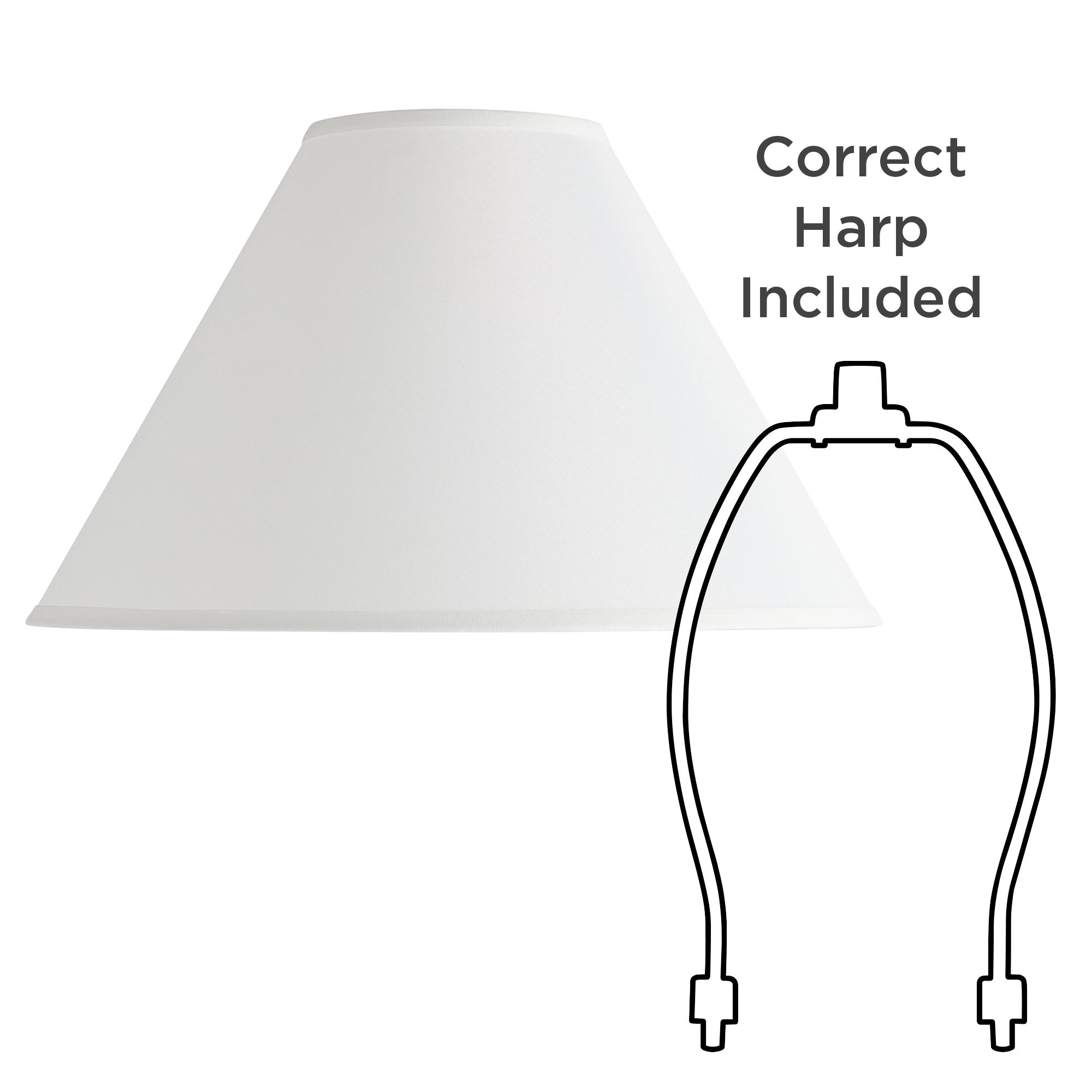 Springcrest Denni White Linen Chimney Lamp Shade 6x17x11.5 (Spider)