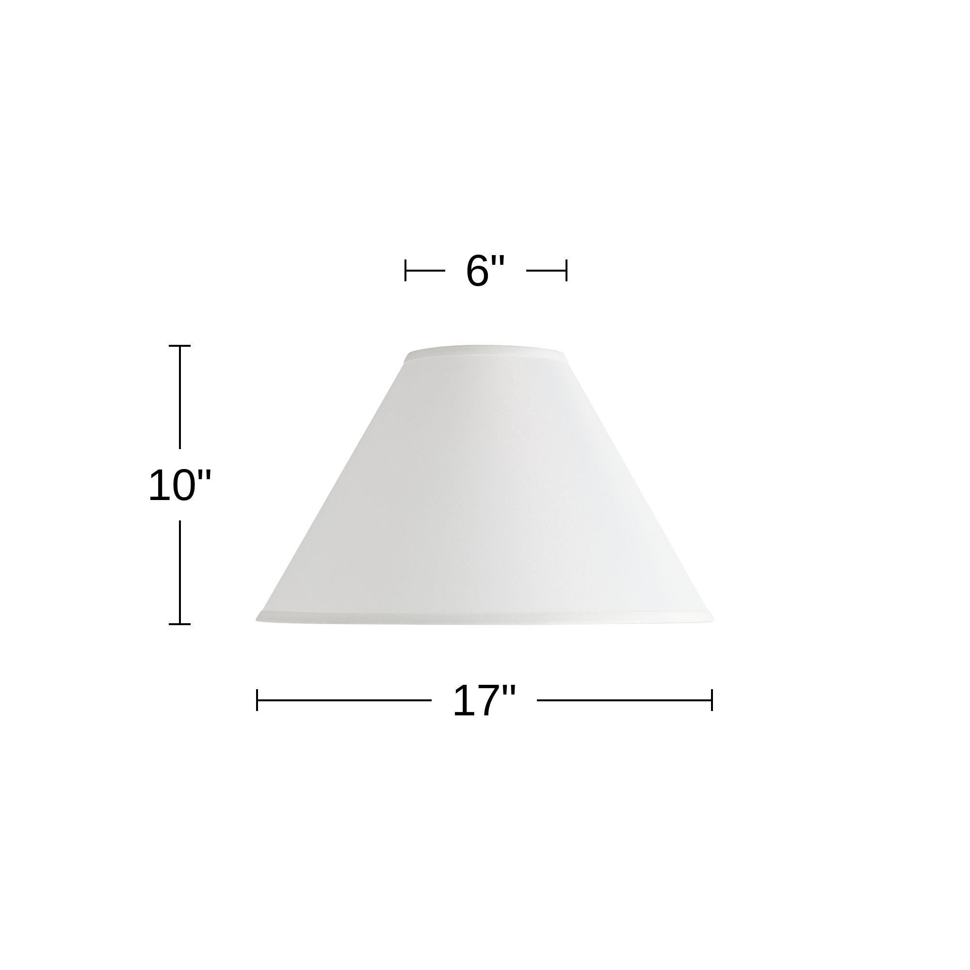 Springcrest Denni White Linen Chimney Lamp Shade 6x17x11.5 (Spider)