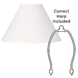 Image5 of Springcrest Denni White Linen Chimney Lamp Shade 6x17x11.5 (Spider) more views