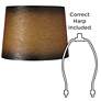 Springcrest Distressed Faux Paper Lamp Shades 13x15x11 (Spider) Set of 2