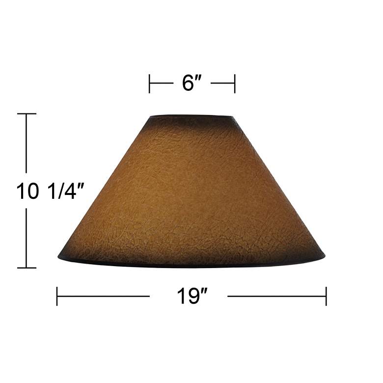 Image 5 Springcrest Distressed Faux Paper Lamp Shades 6x19x12 (Spider) Set of 2 more views