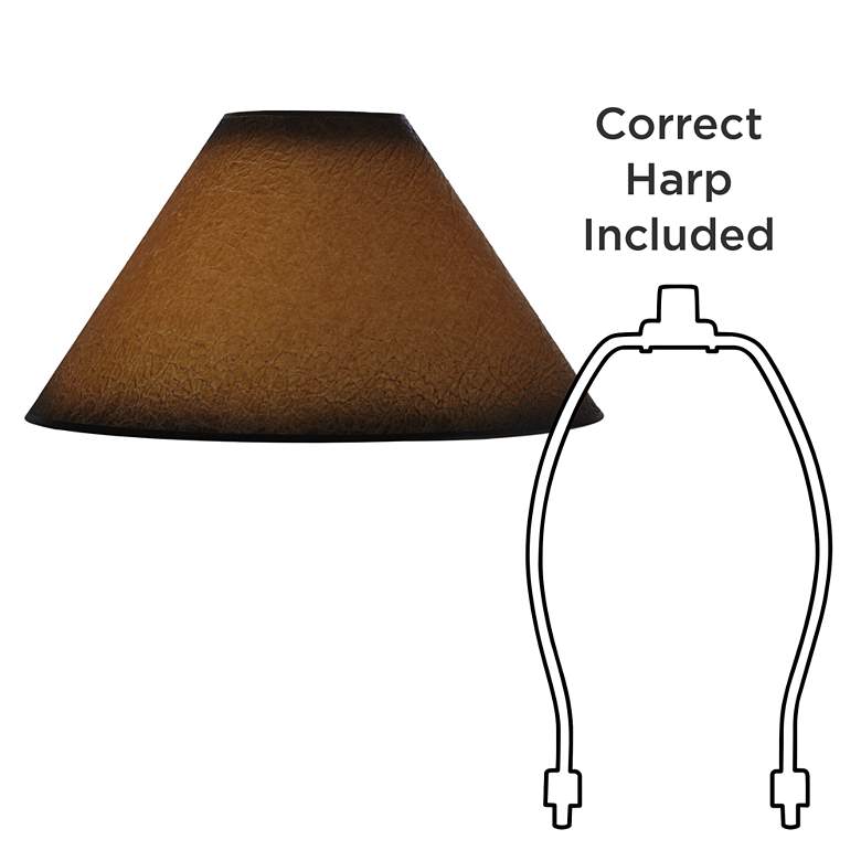 Image 6 Springcrest Distressed Faux Paper Lamp Shades 6x19x12 (Spider) Set of 2 more views